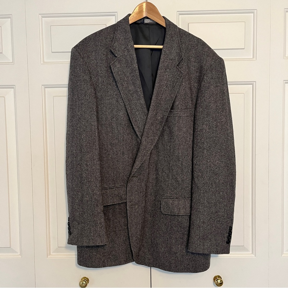 Classic Gray Lands End Men's Wool Blazer